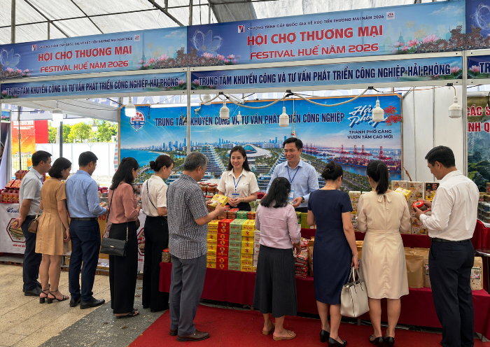 Đẩy mạnh quảng bá, giới thiệu sản phẩm tiêu biểu thành phố Hải Phòng tại Hội chợ Thương mại Festival Huế 2026