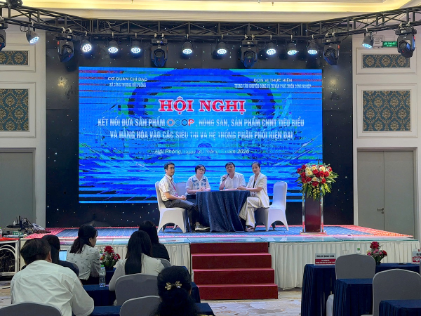 Hội nghị kết nối đưa các sản phẩm OCOP, nông sản, thực phẩm chế biến và sản phẩm công nghiệp nông thôn tiêu biểu vào hệ thống siêu thị trên địa bàn thành phố năm 2026